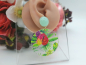 Preview: Flamingoblume Ohrhänger mit Stecker